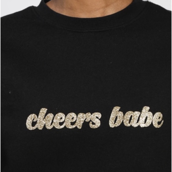 (#81)BRUNETTE THE LABEL "Cheers Babe" Core Crew - Picture 2 of 5